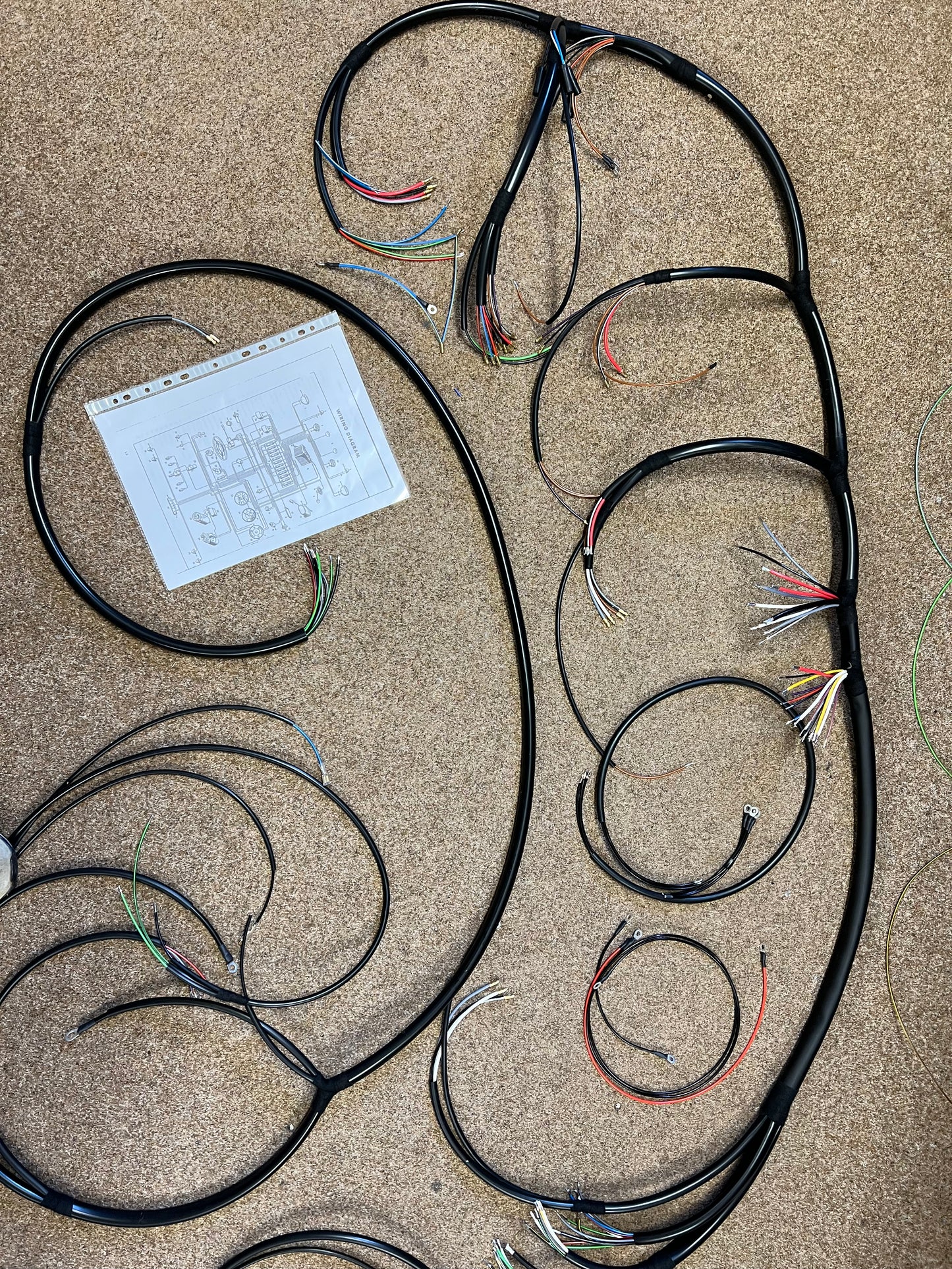 Kabelbaum Porsche 356 A, Neu und komplett