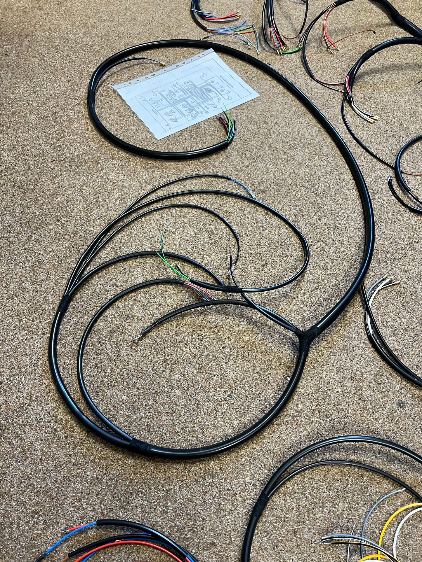 Kabelbaum Porsche 356 A, Neu und komplett